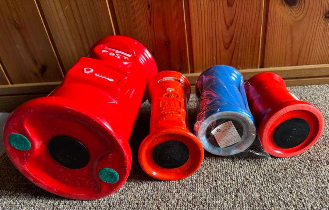 郵便ポスト　貯金箱　陶器　日本製　4個セット