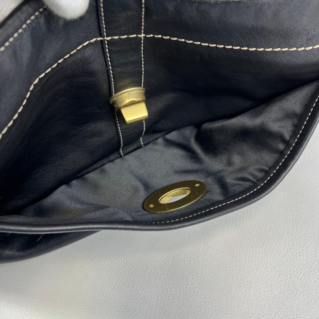 バッグ COACH leather turn lock Shoulder Bag y2k