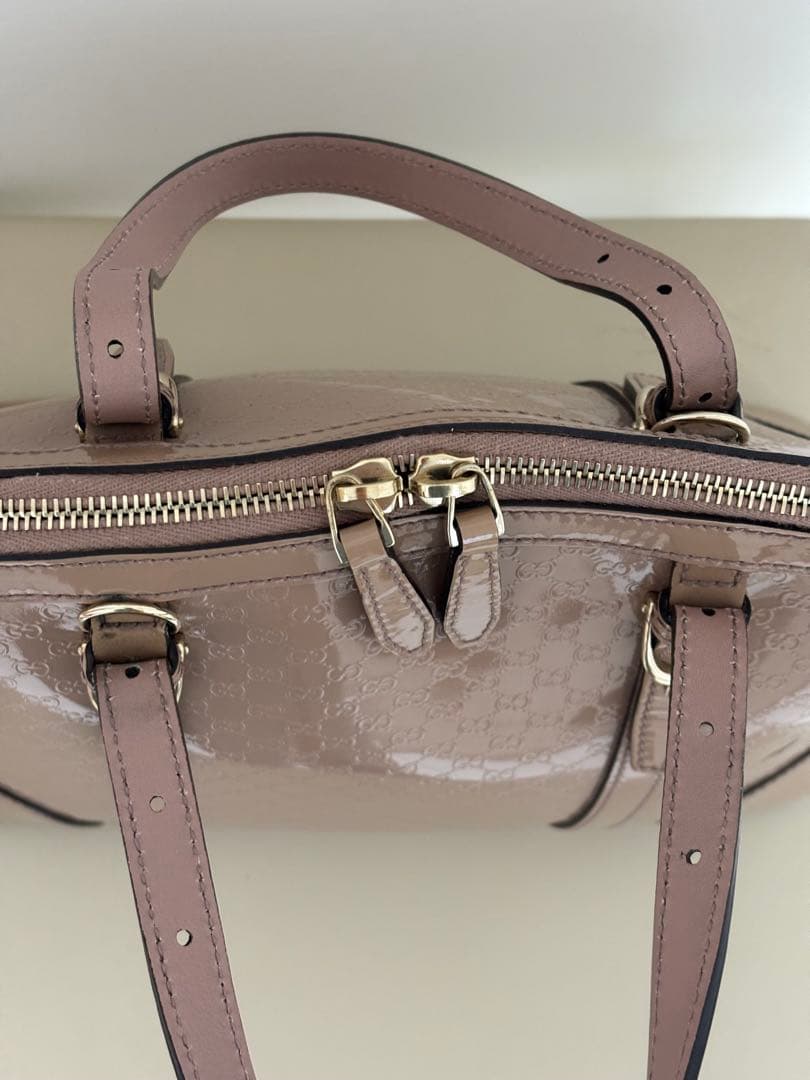 GUCCI グッチ2WAY ショルダーバングGG柄　ハンドルバッグピックベージュ