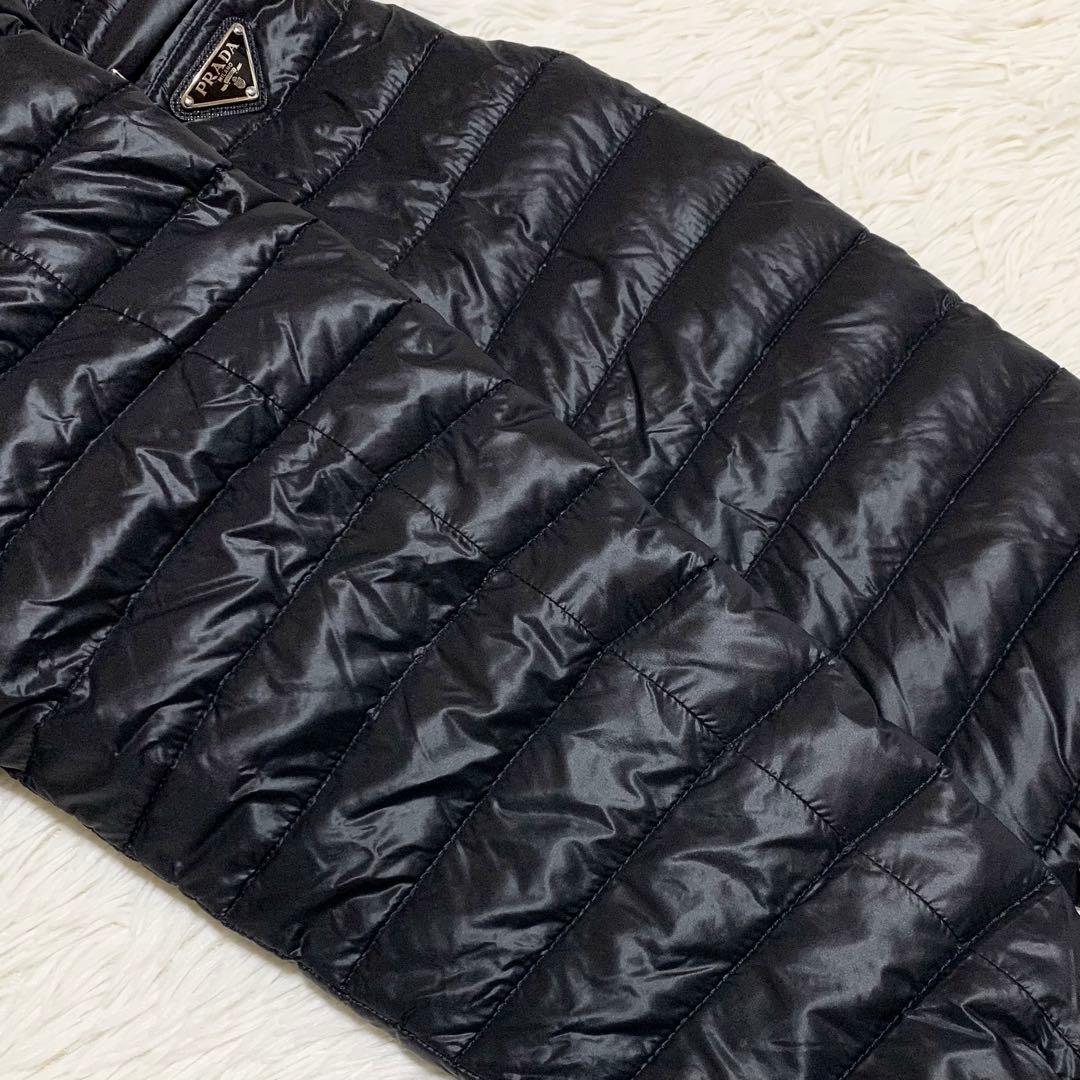 【aks】プラダ ボンバー SGH827 ロゴプレート ブラック 46