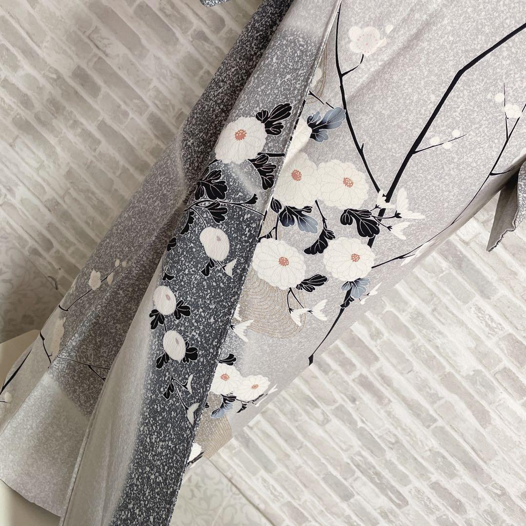 訪問着　フルセット　桜の木　菊　流水　金彩加工　叩き染　入学式　卒業式　I2