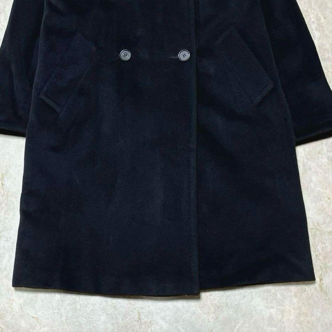 マックスマーラ ウールコート 38 ブラック 銀タグ ダブルブレスト