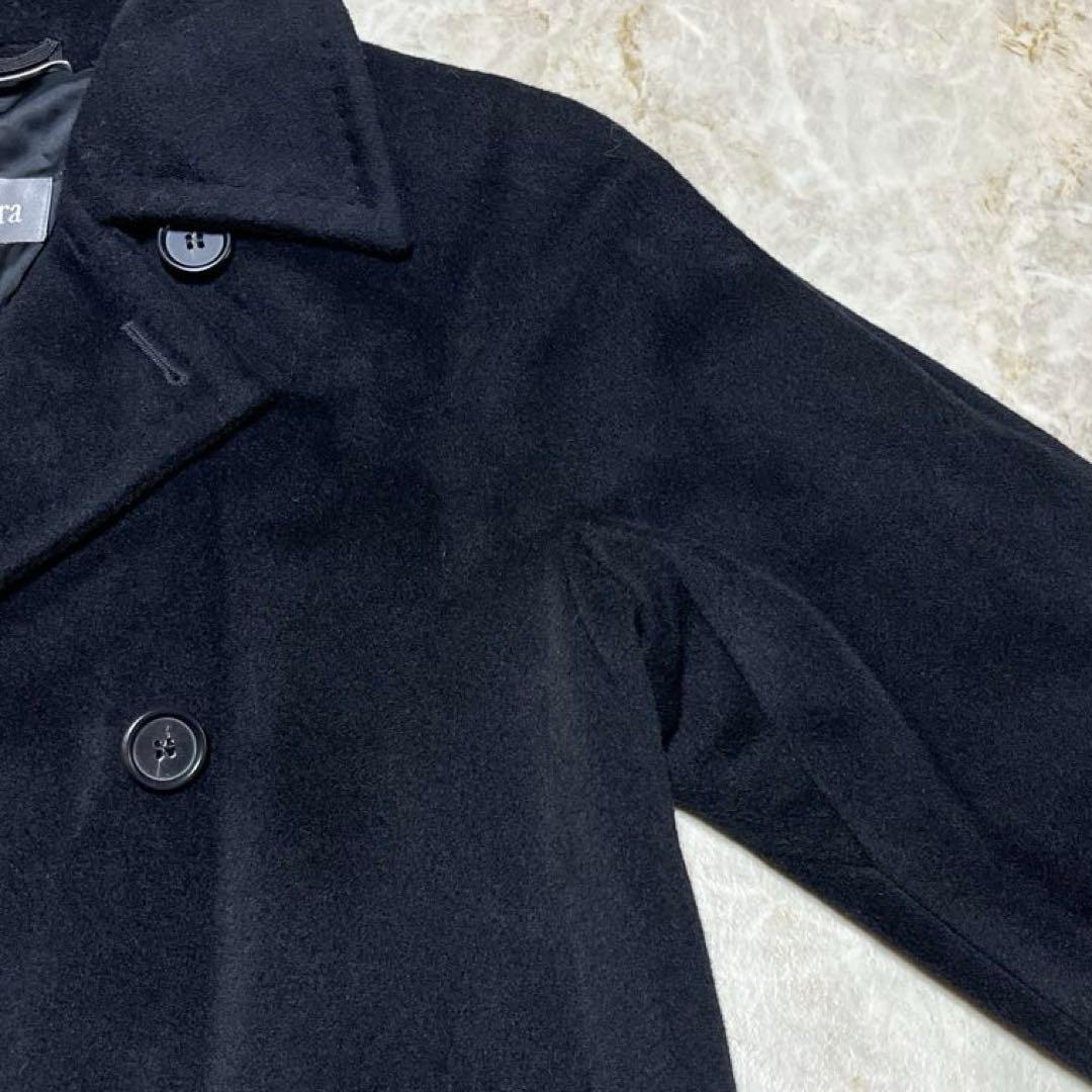 マックスマーラ ウールコート 38 ブラック 銀タグ ダブルブレスト