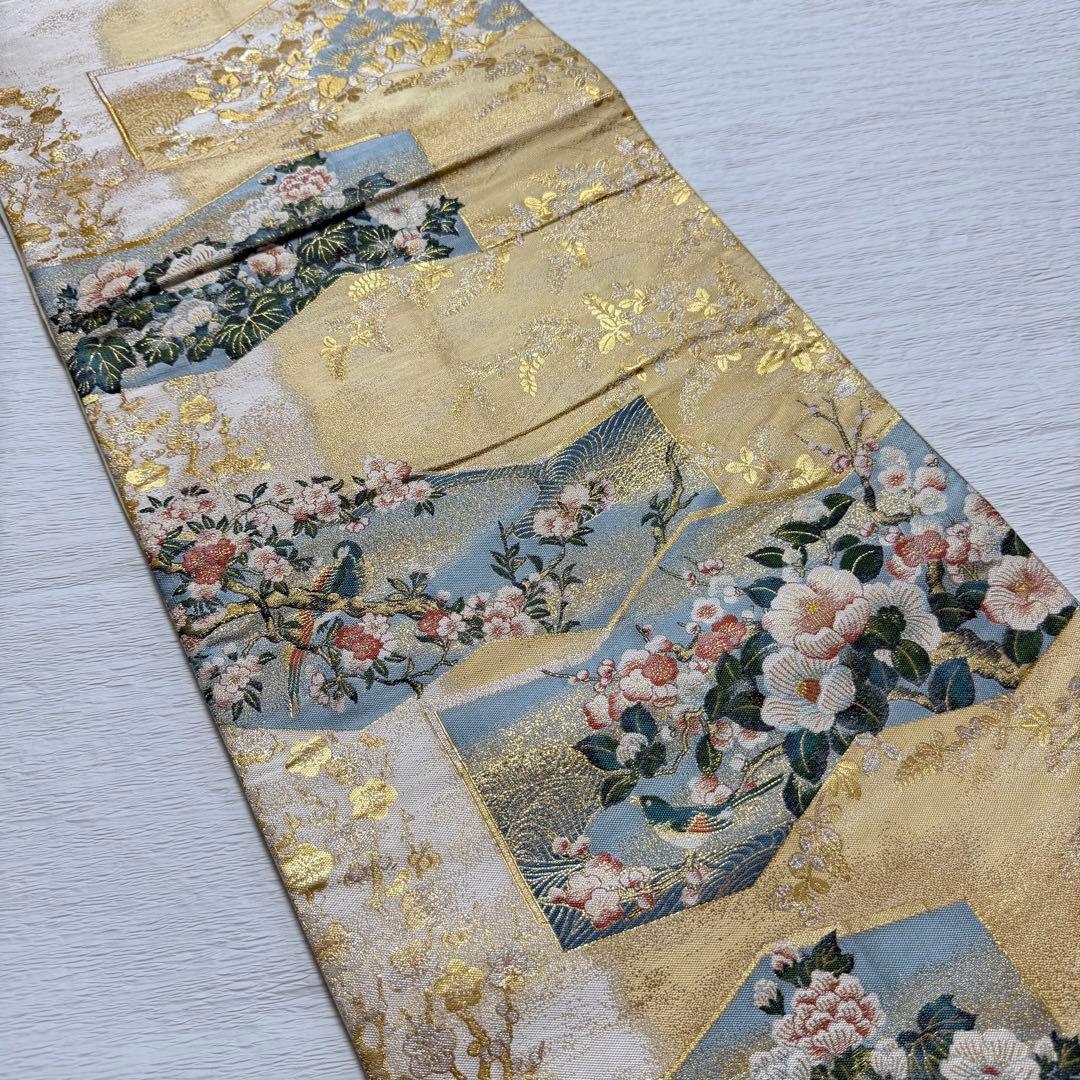 m-97 本金箔 2面 袋帯 正絹