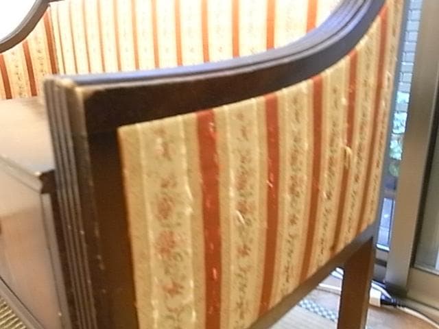 イギリス70s　テレフォンチェア　マホガニー　アンティーク