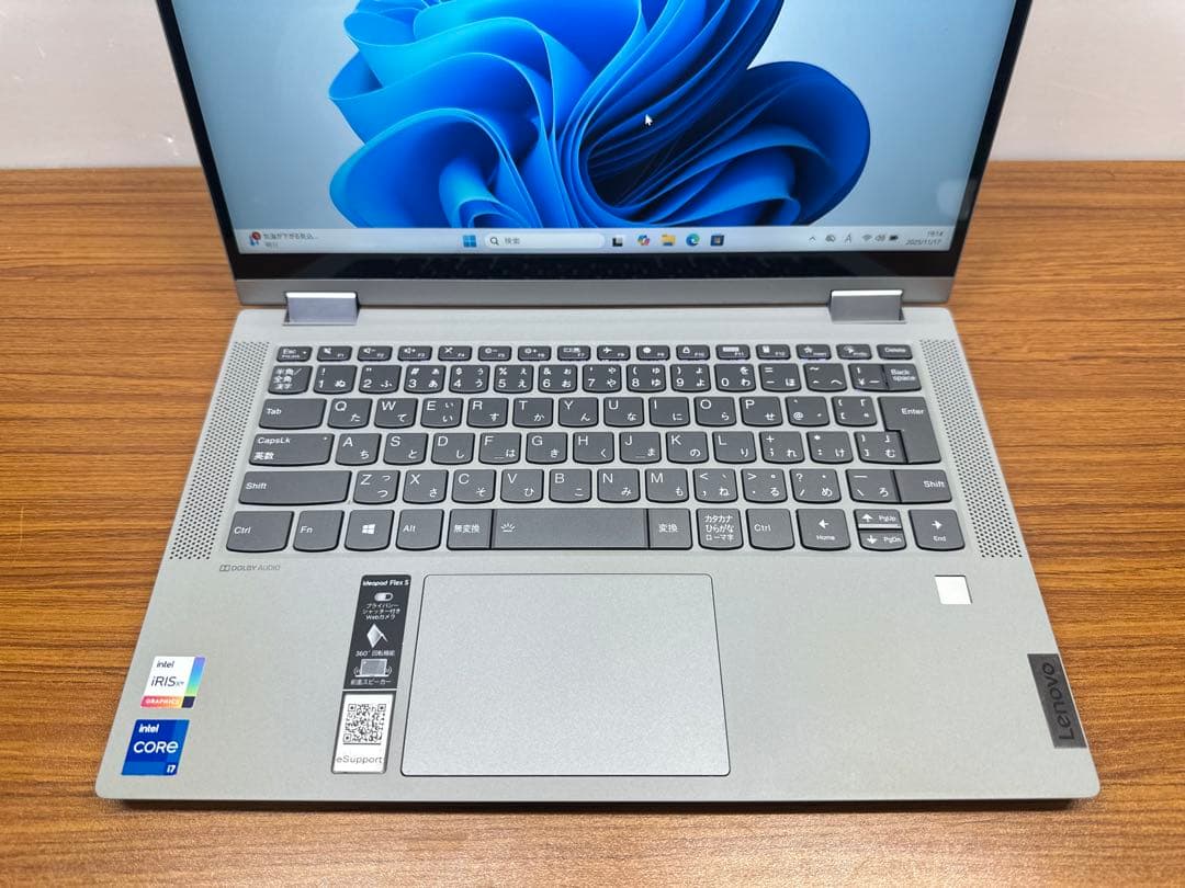 5.Lenovo flex 5 i7-1165G7 16Gb 512Gb タッチ