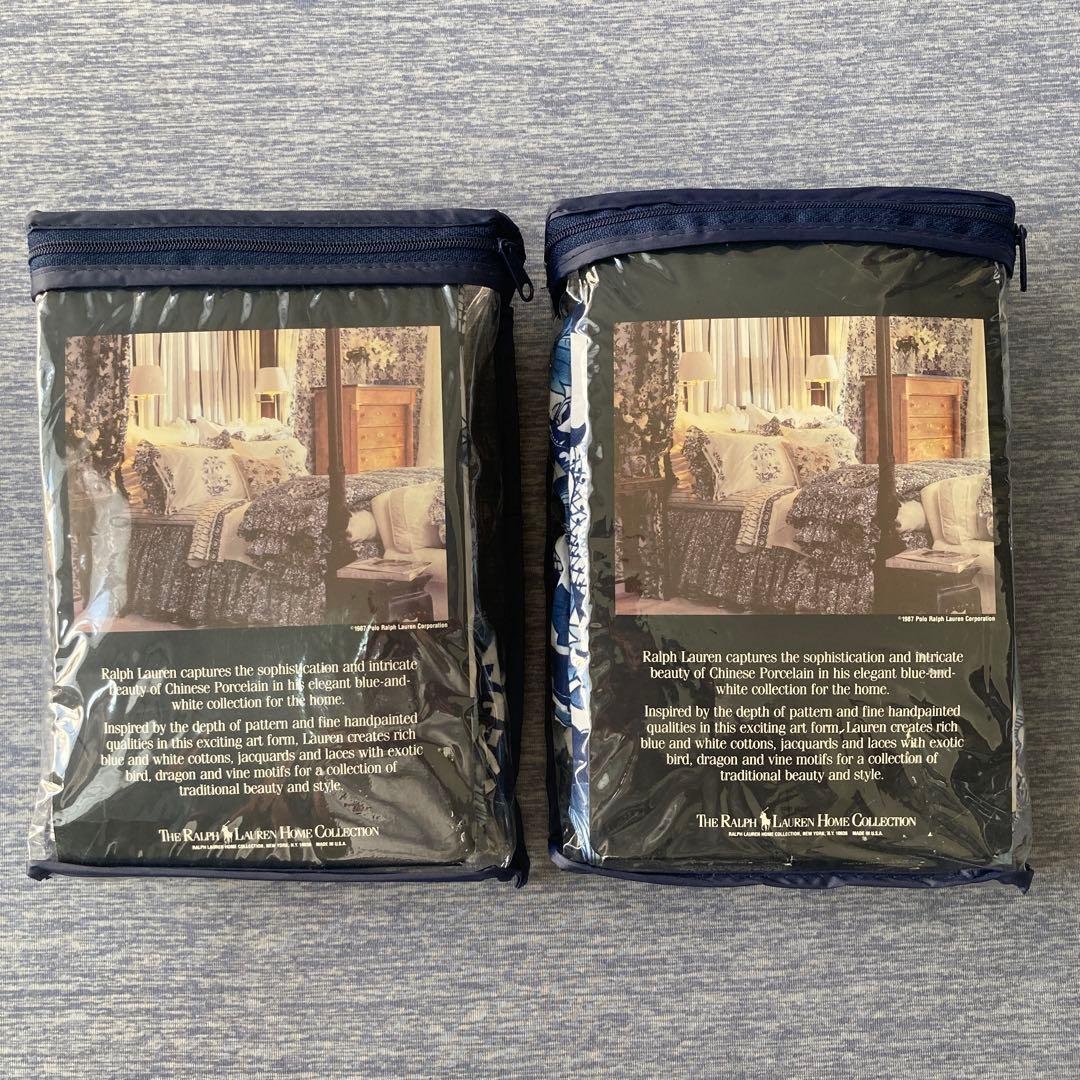 【未使用品】Ralph Lauren 花柄フリル枕カバー２枚セット