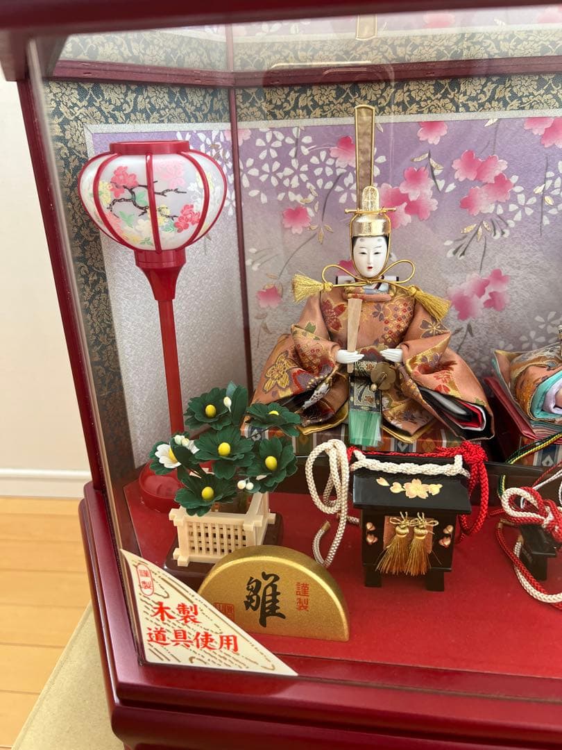 雛人形セット ガラスケース付き