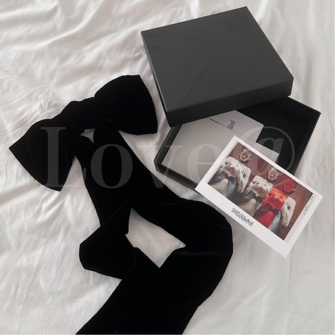 FETICO VELVET LONG BOW HAIR CLIP リボン