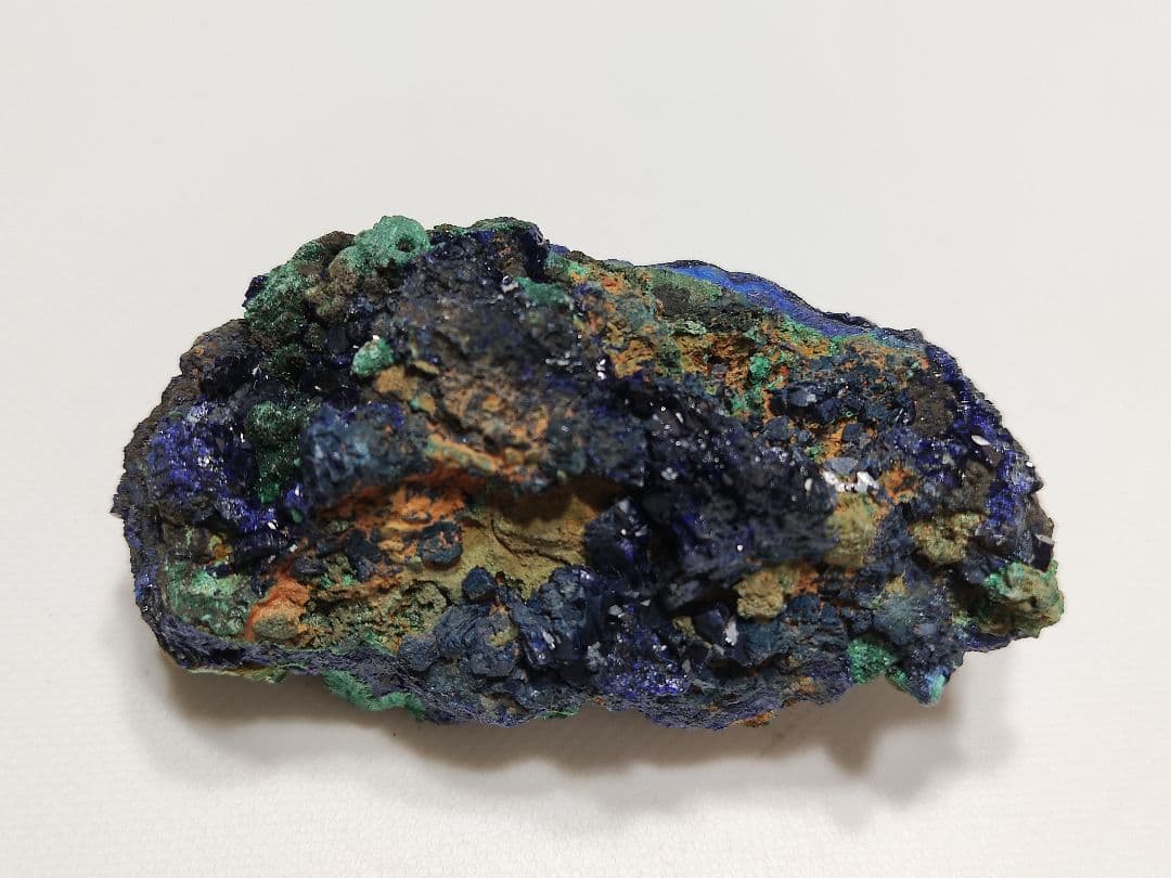 パワーストーン　天然石　マラカイトを伴うアズライト　原石　101g　No.983