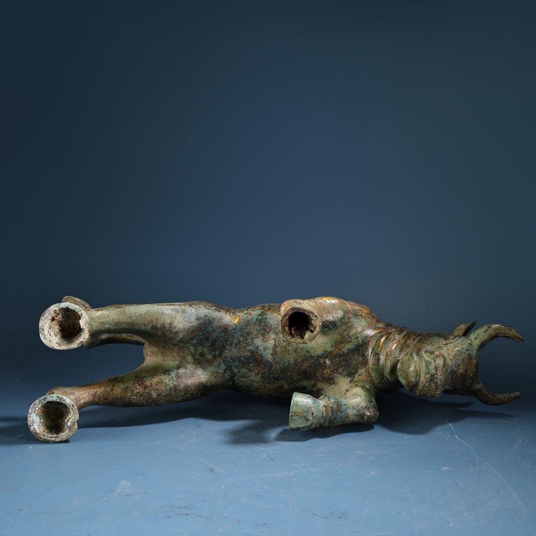 旧家蔵出　開運青銅器　開運牛　置物　時代物