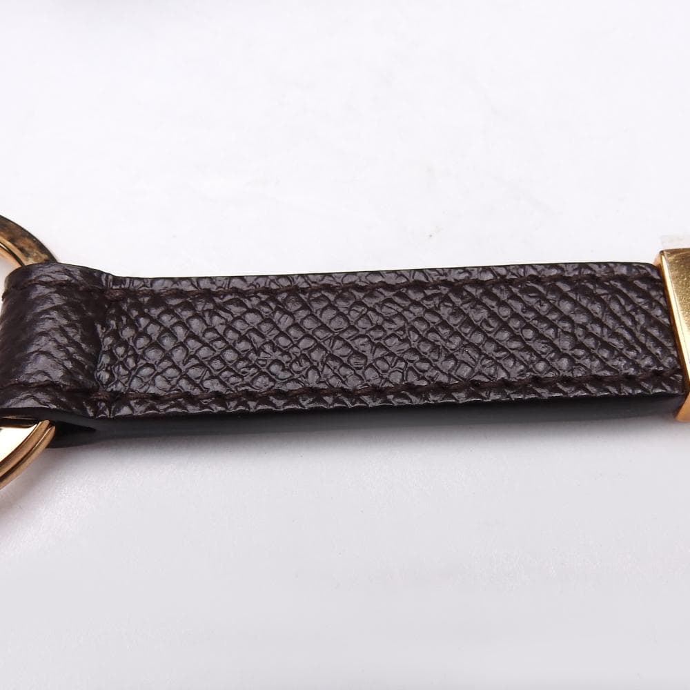 BVLGARI　ブルガリ・ブルガリマン キーリング　レザー　ゴールド/ブラウン