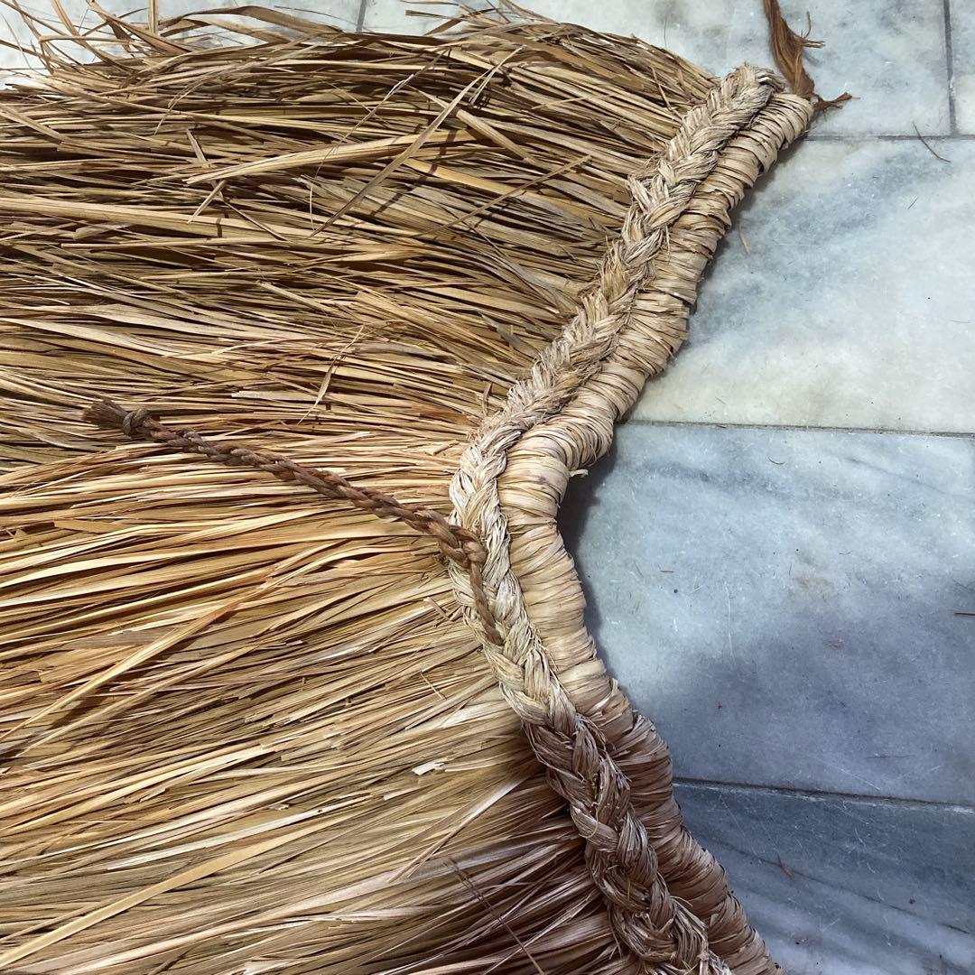 昭和初期　伝統芸　背中蓑（せなかみの）　藁細工　未使用　骨董品　デッドストック