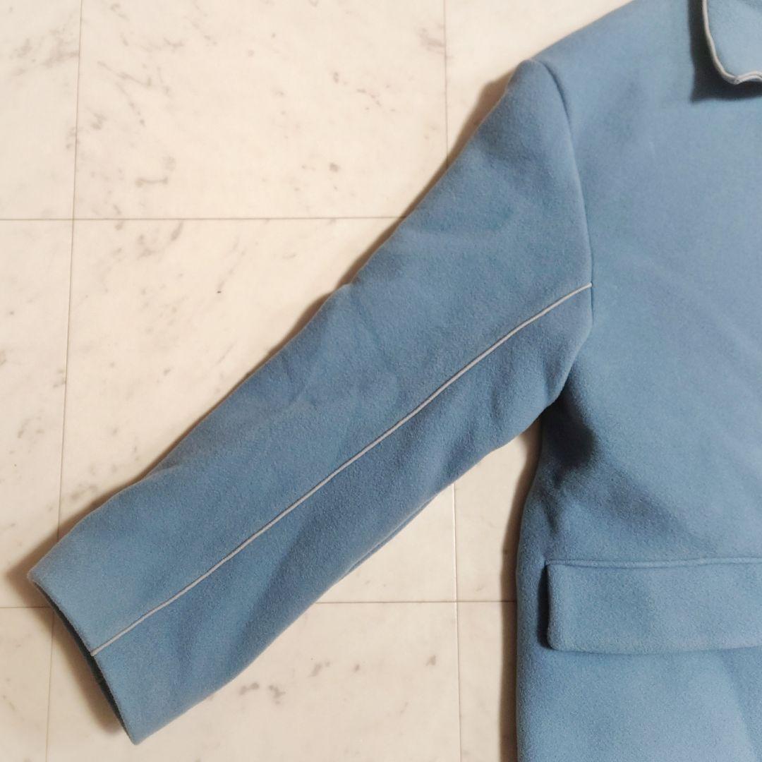 美品♪アメリ ラトーレ バイカラー オーバーサイズ ミディコート サックスブルー