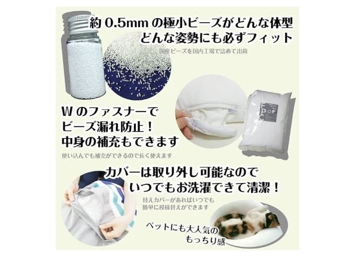 フレックス販売 ビーズクッション 日本製 2WAYキューブ ネイビー つ299