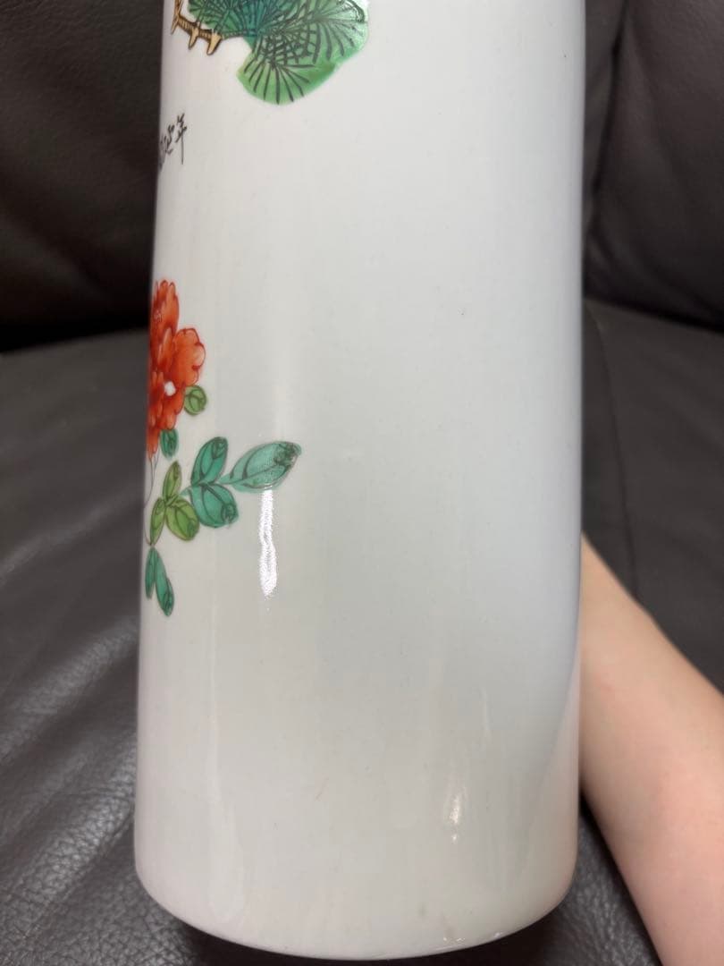 花瓶　花入れ　置物　鳥　鶴