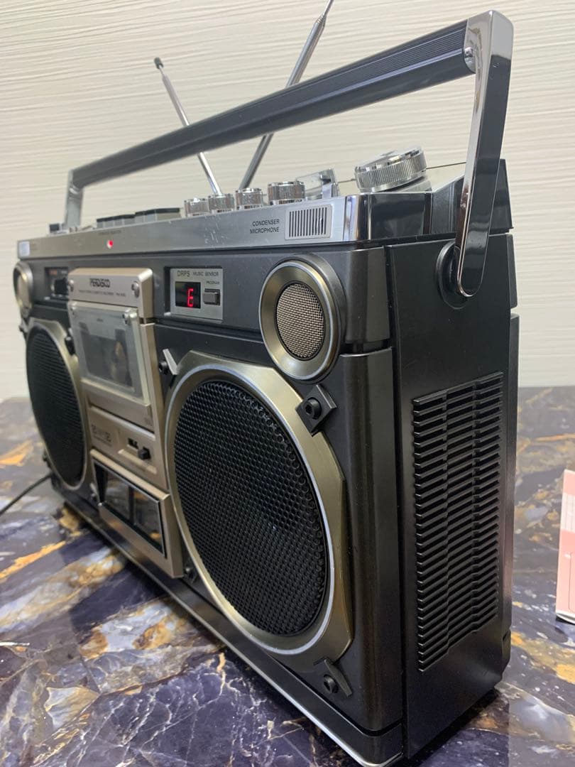 動作品HITACHI PERDISCO 日立 ラジカセ TRK-8180ラジオ