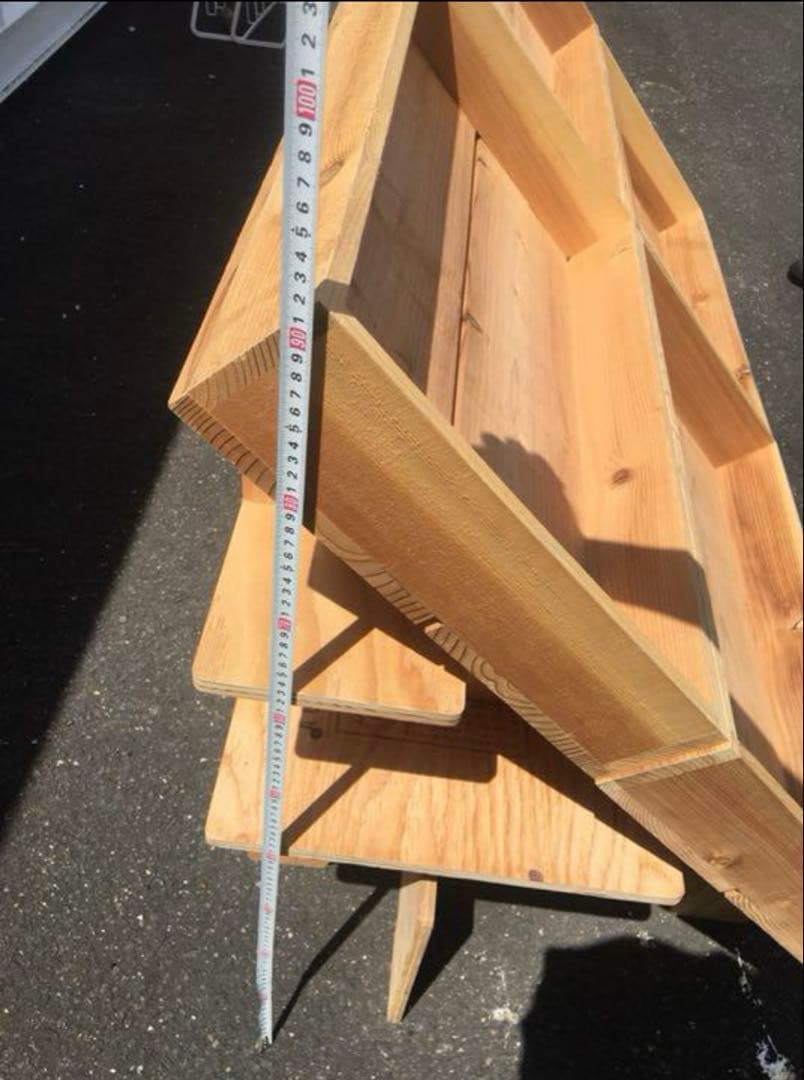 マルシェ台‼️組立式ディスプレイ 店舗什器 陳列棚 イベント什器 一台 送料込み