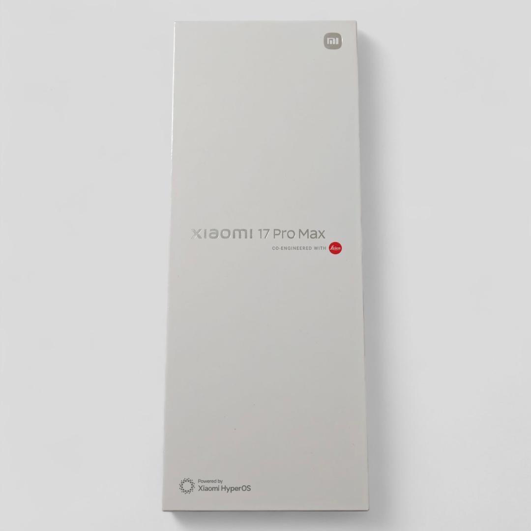 【新品未開封】XIAOMI 17 Pro Max 12GB/512GB ブラック