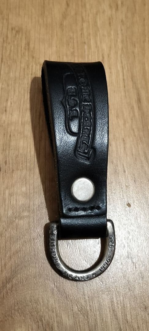 クロムハーツ クロスボールボタン Dリング ベルトループ レザー 黒