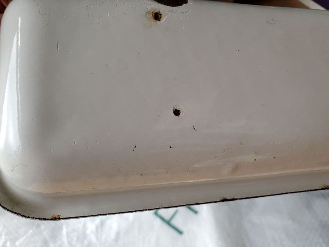 フランス　アンティーク　ホーロー　レードルラック