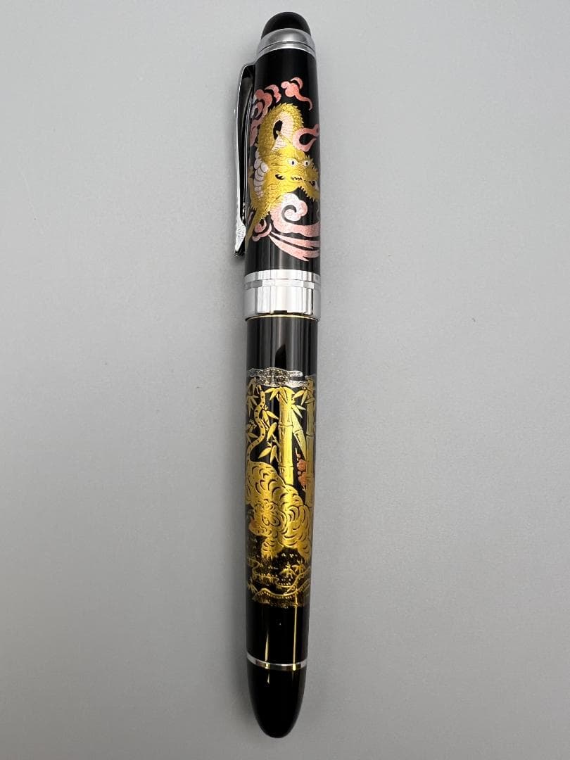 万年筆　蒔絵　龍虎　波鳥図　螺鈿装飾　3本セット
