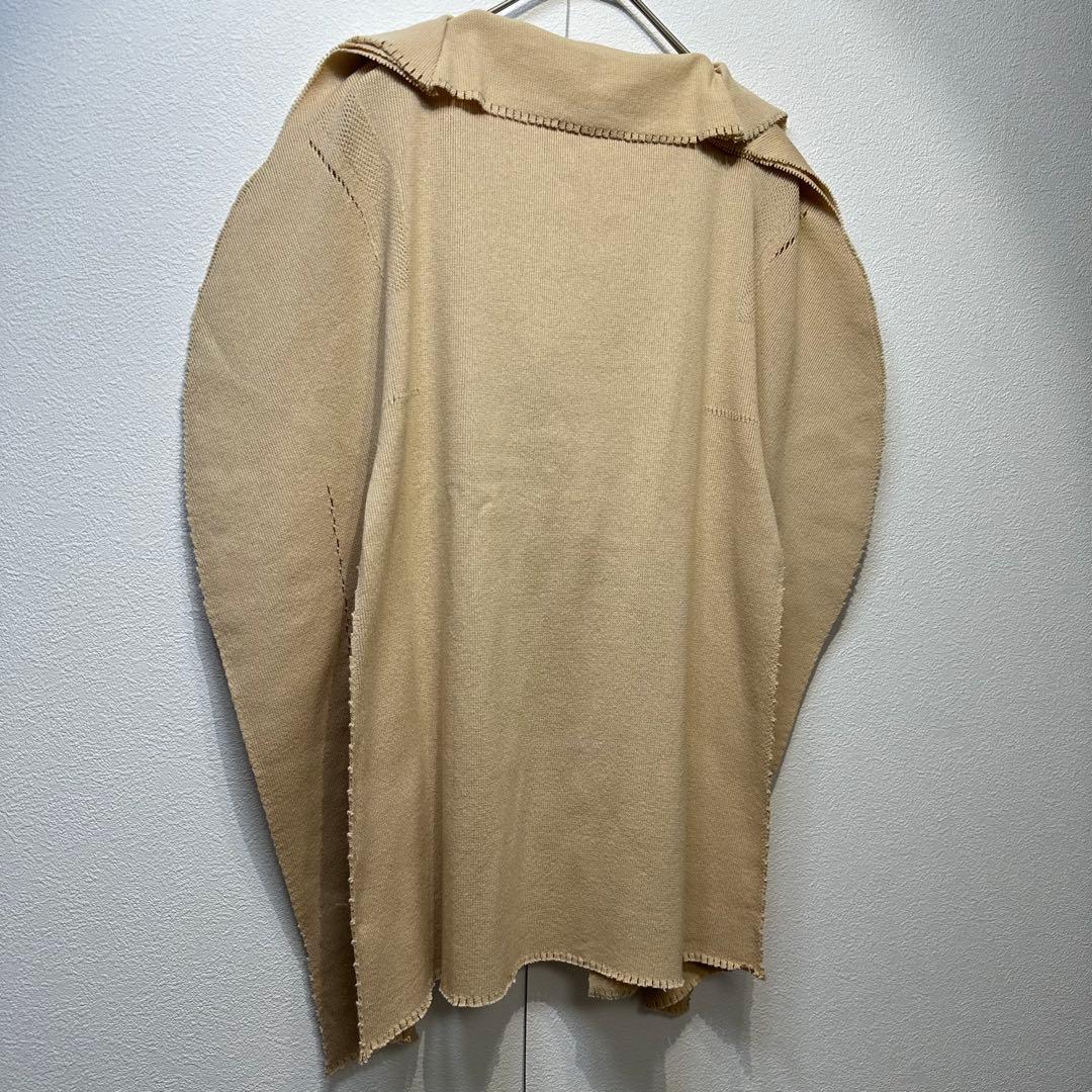 希少 極美品 イッセイミヤケ 変形 ボタンレス プリーツ ニット カーディガン