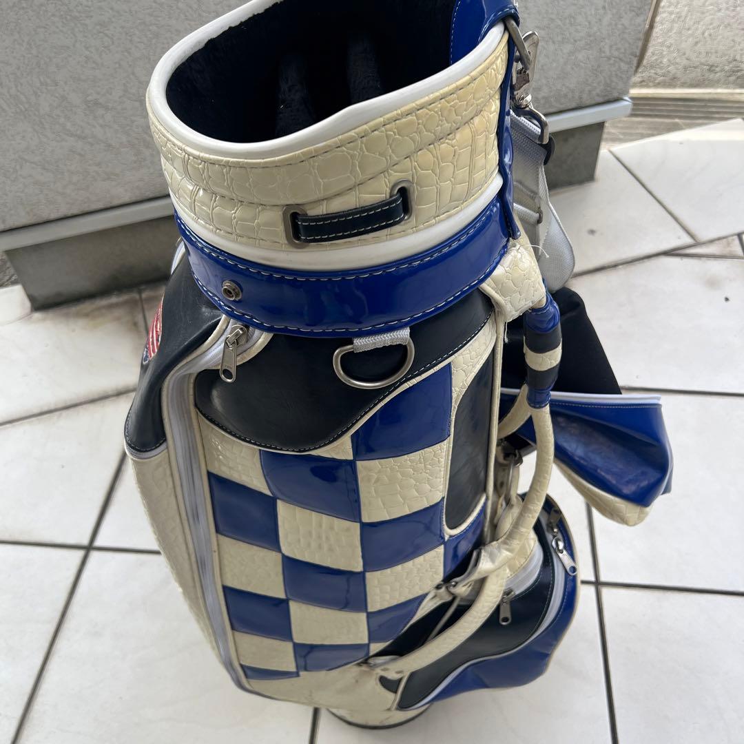 BELDING キャディバッグ ホワイト/ブルー