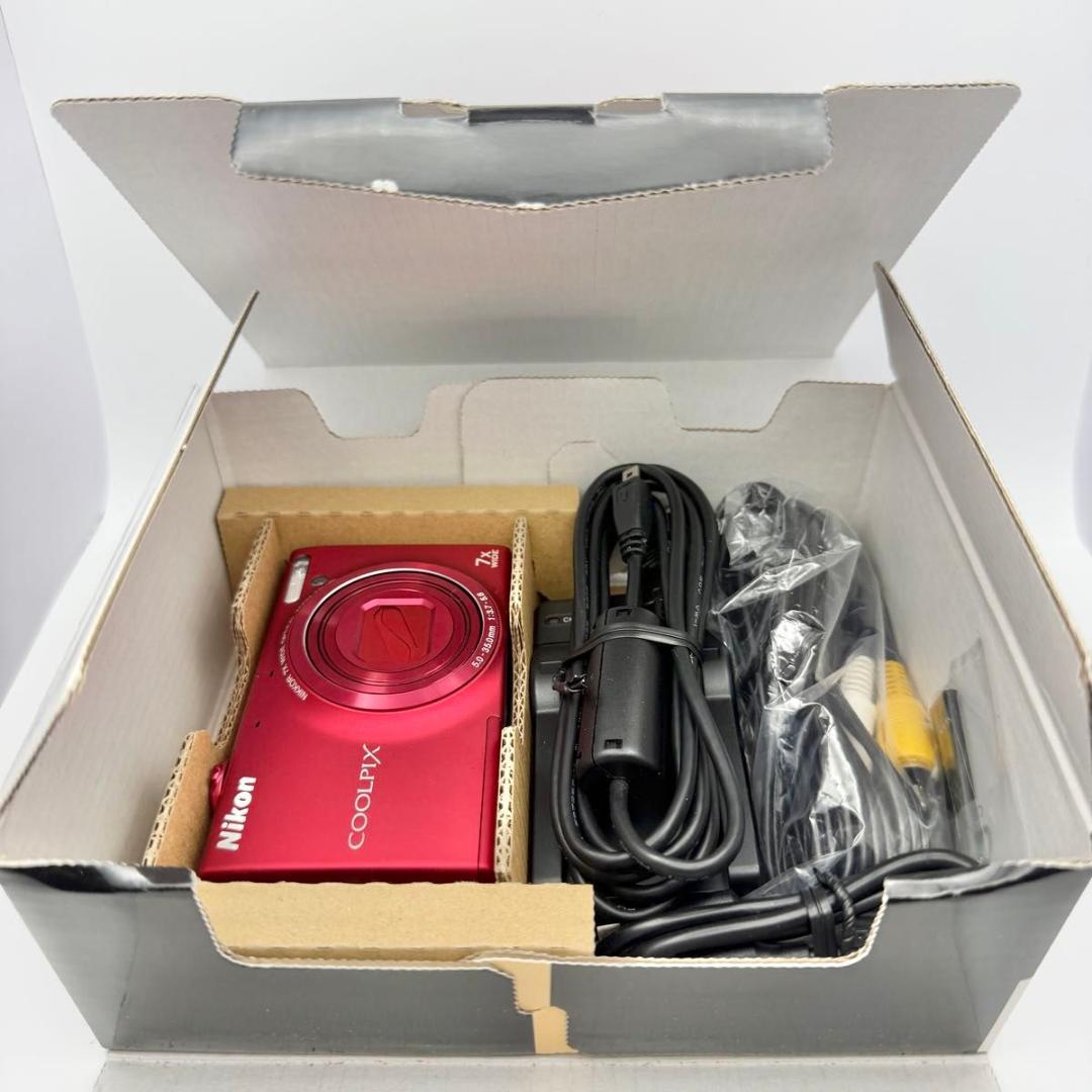 【極美品】Nikon COOLPIX S6100 レッド 箱付 11032