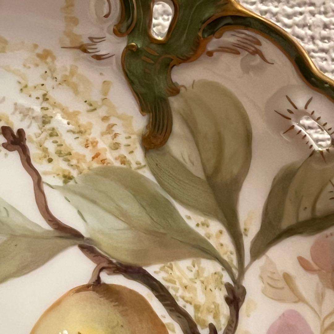 アンティーク　ニュンフェンブルク　静物画　手描き　陶板画　絵皿　超美品　プレート