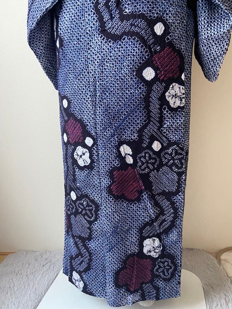 ◻️ メルりんご様◻️有松鳴海絞り浴衣　裄67 身丈160