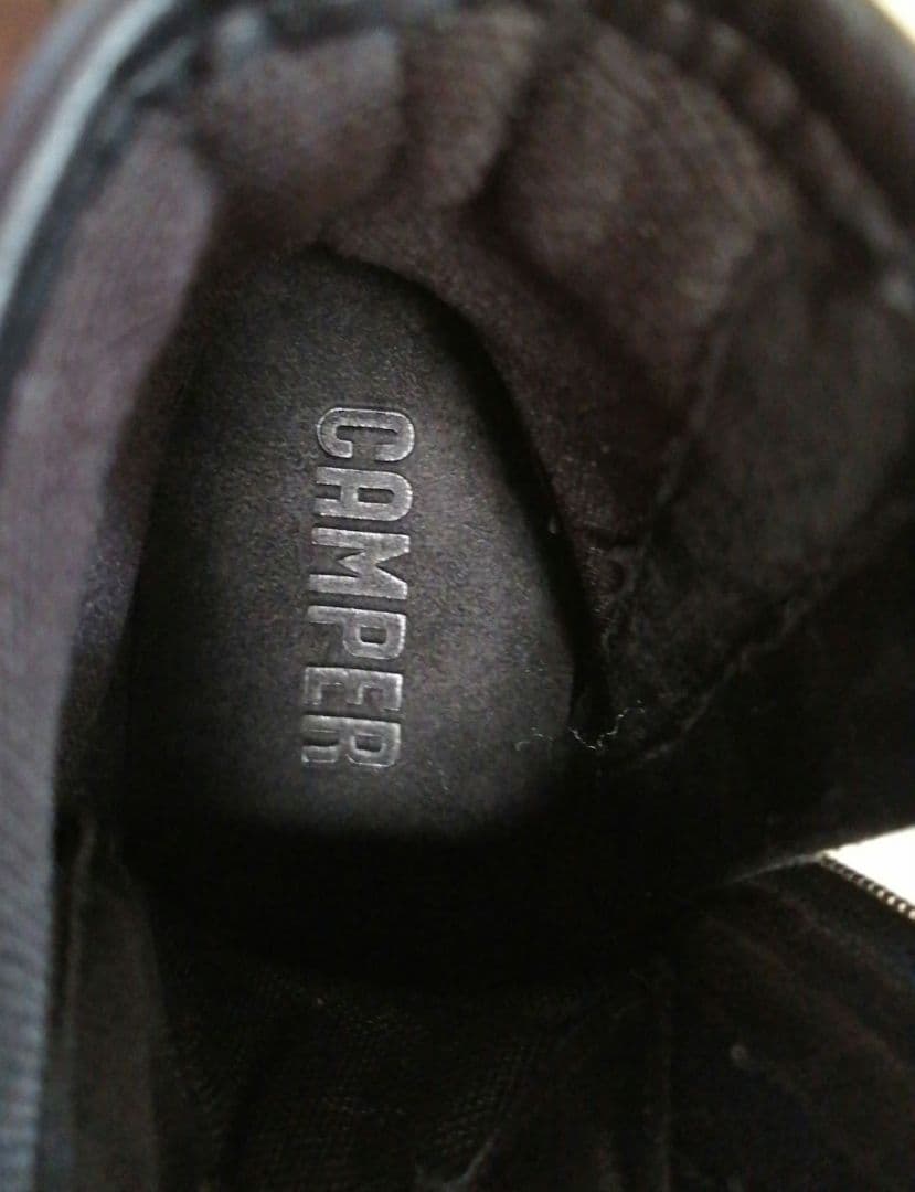 美品 Camperブルートゥス アンクルブーツ ブラック 37