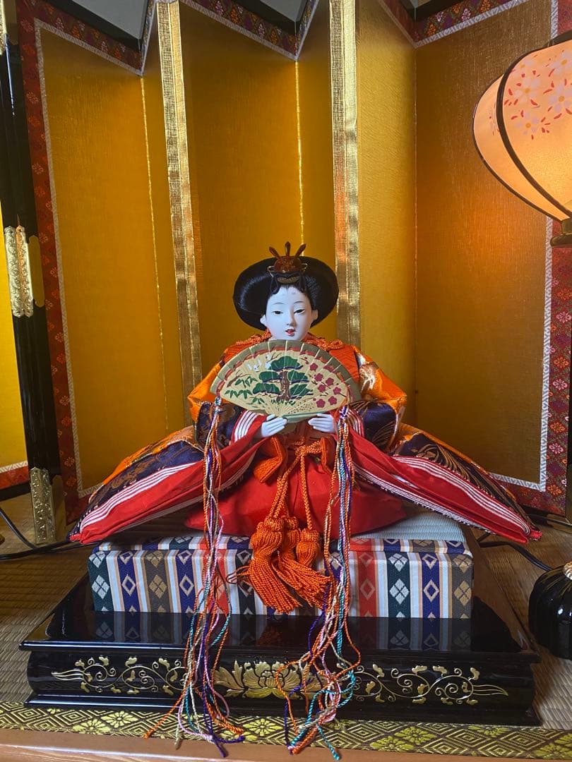 再値下げ！雛人形／特選／七段／15人飾り／屏風台付き/美品