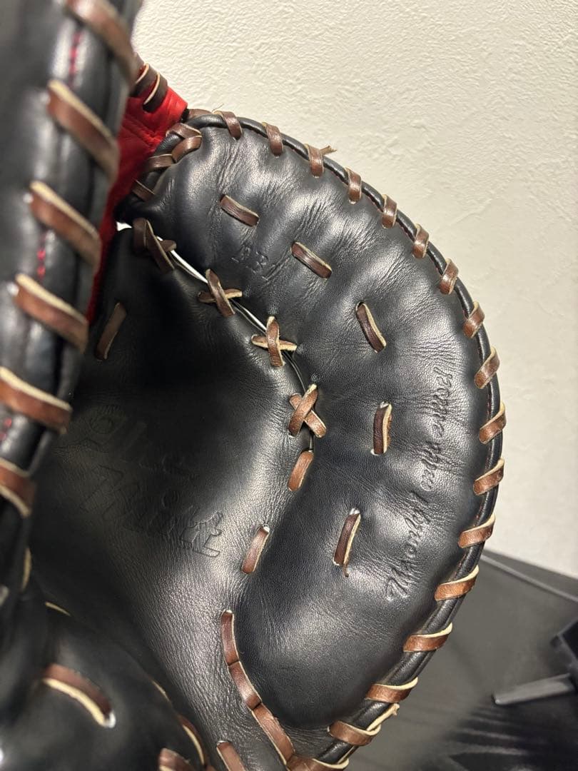 TMK the mitt THE MITT硬式グローブ 黒/赤 ファーストミット
