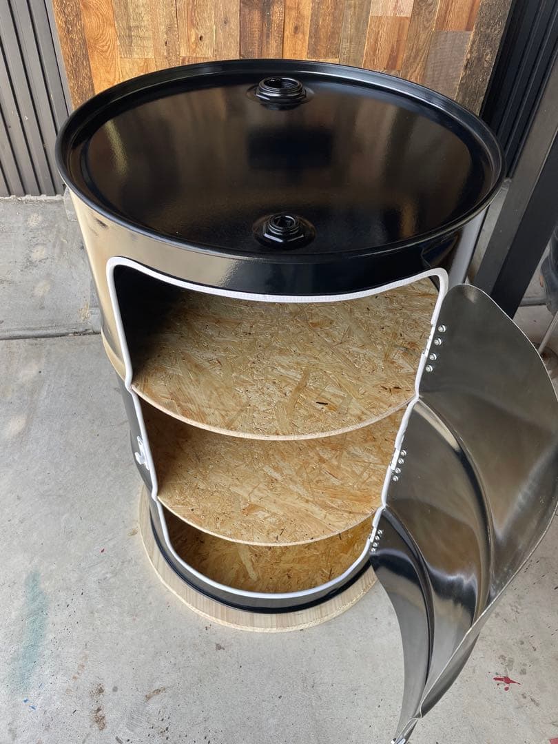 ドラム缶リメイク３段ラック(受注製作)
