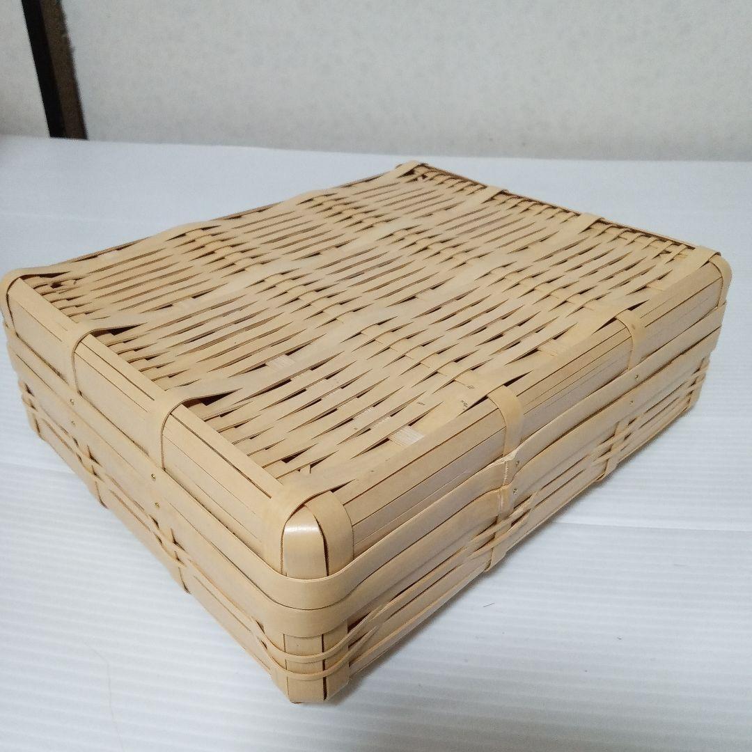 竹製バスケット　小物入れ　弁当箱