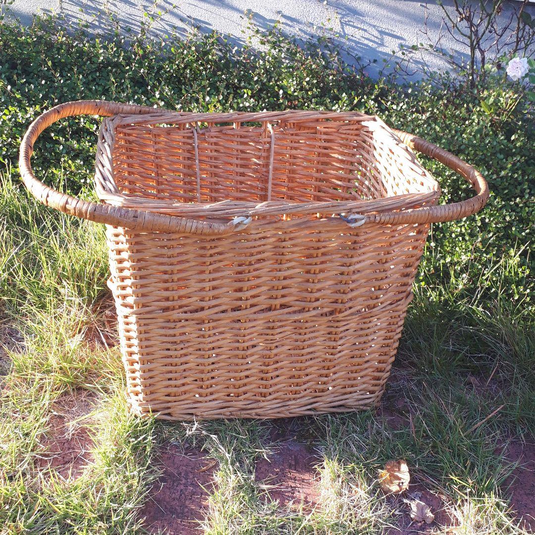 バスケット かご 洗濯カゴ ランドリー アンティーク 籠 アラログ
