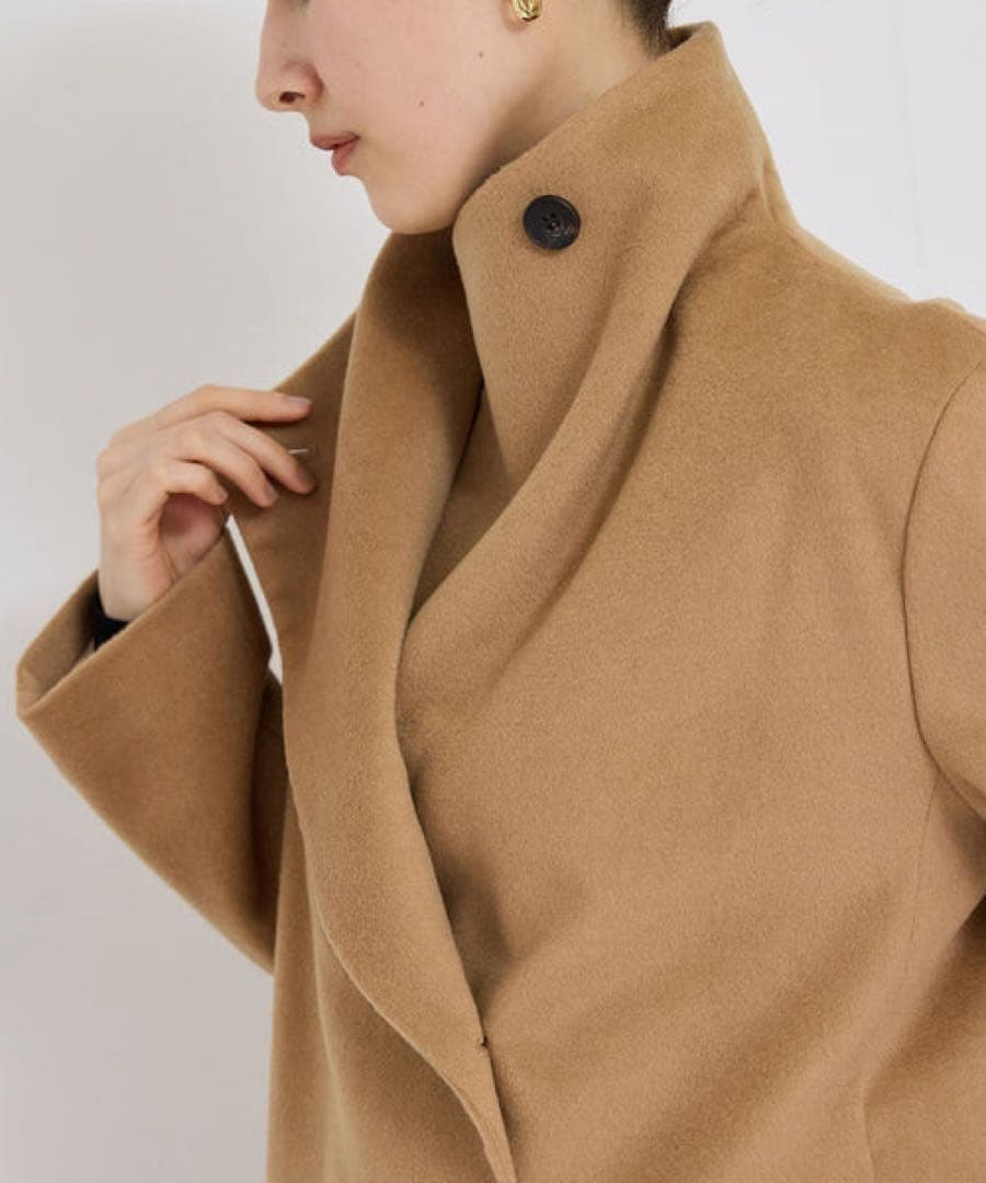 ひ　　ロペ　プレミアムカシミヤショートコート　キナリ　サイズ40