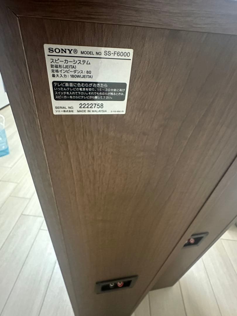 SONY トールスピーカー SS-F6000 連番ペア