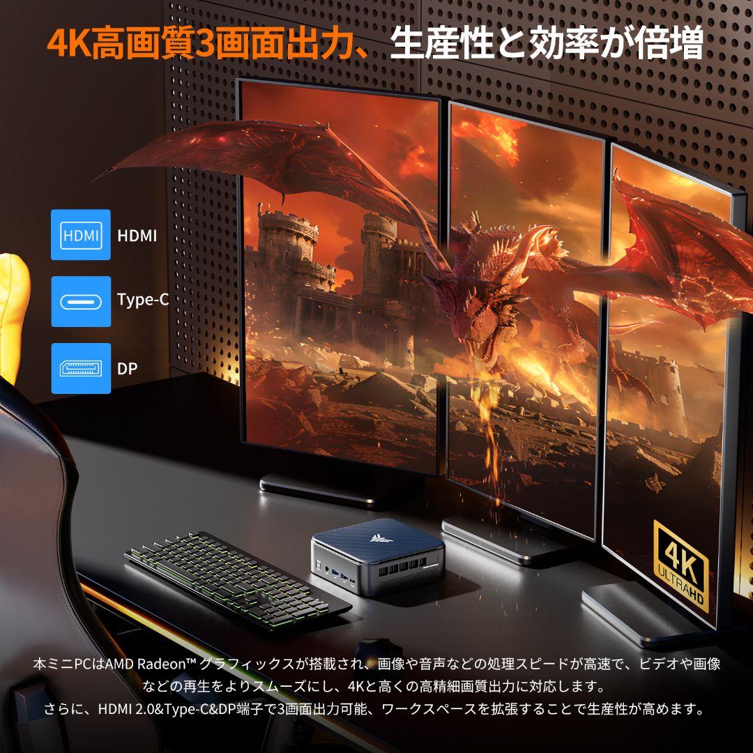 【新品未開封】NIPOGI Ryzen 5 7430U ミニPC