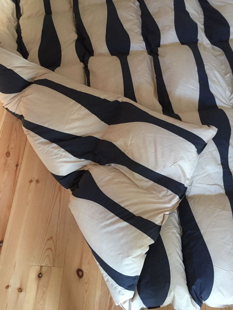 冬用 新品【シビラ】羽毛布団（190×210）ダブル（オンダ）ブラック