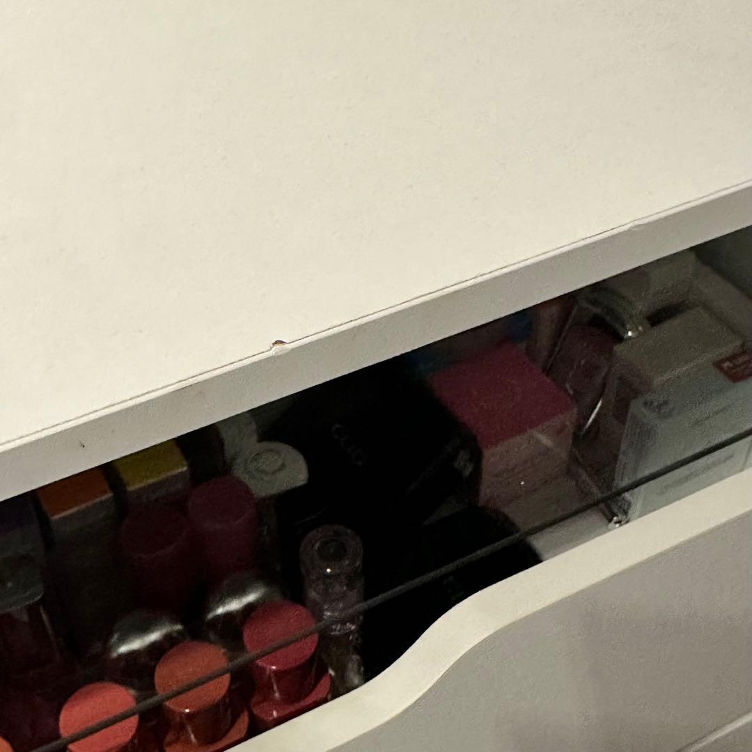 1台3役 ドレッサー キャビネット サイドテーブル 鏡付き スツール付き