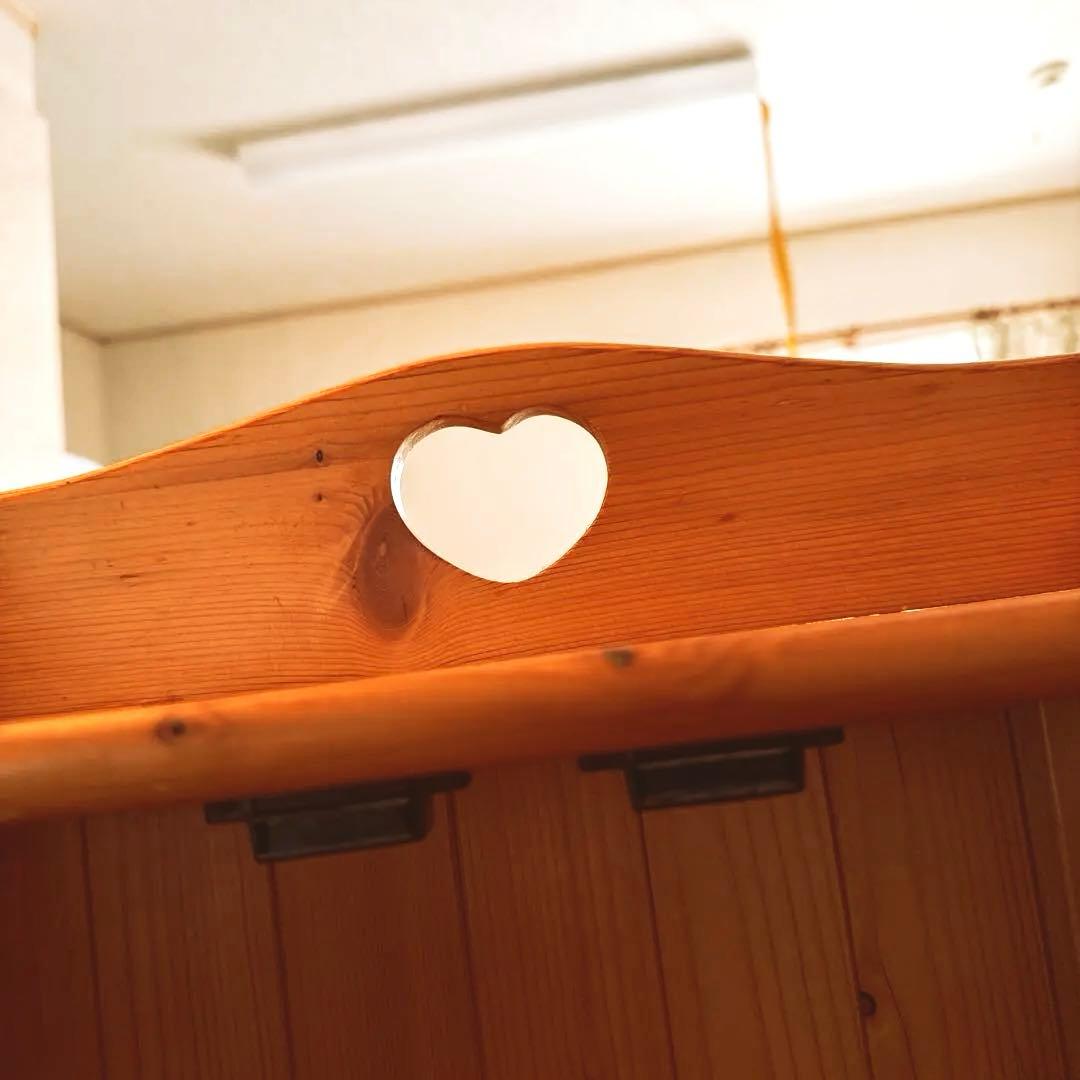 アンティーク　木製ガラス扉キャビネット 2段棚