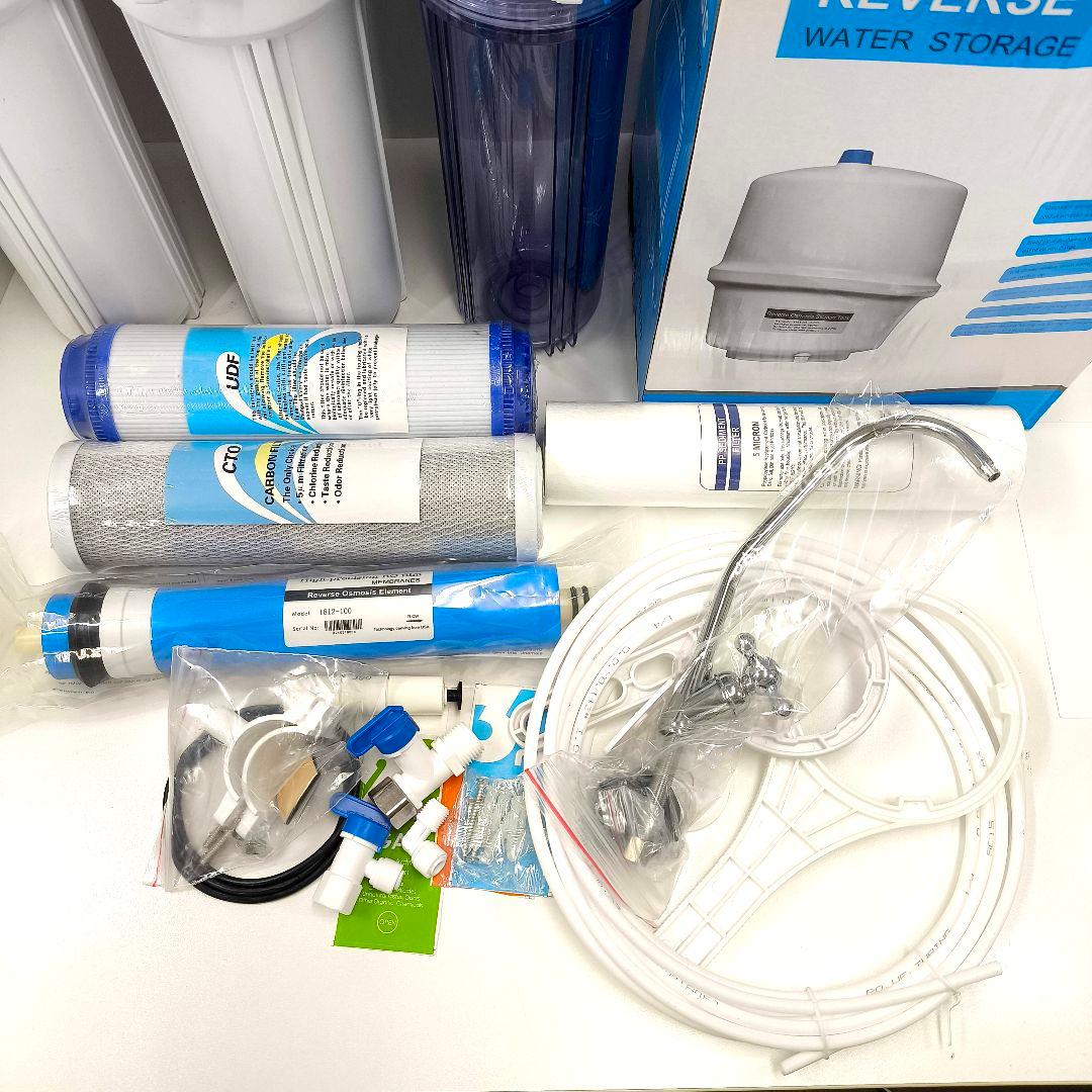 新品 逆浸透膜 浄水器 タンク&ポンプ付 7ステージ100ガロン RO 純水