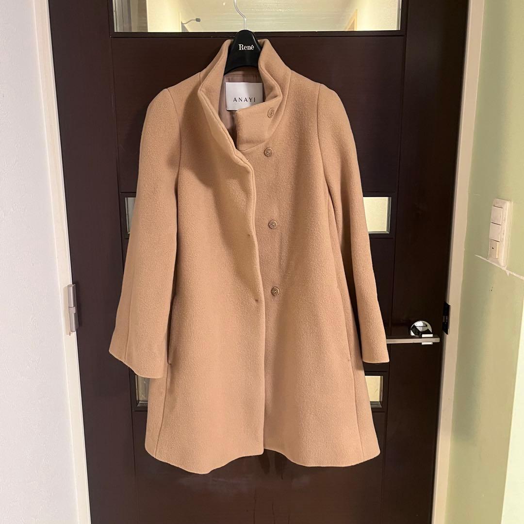 新品☆ ANAYI ウールビーバースタンドカラーロングコート/セオリー、23区
