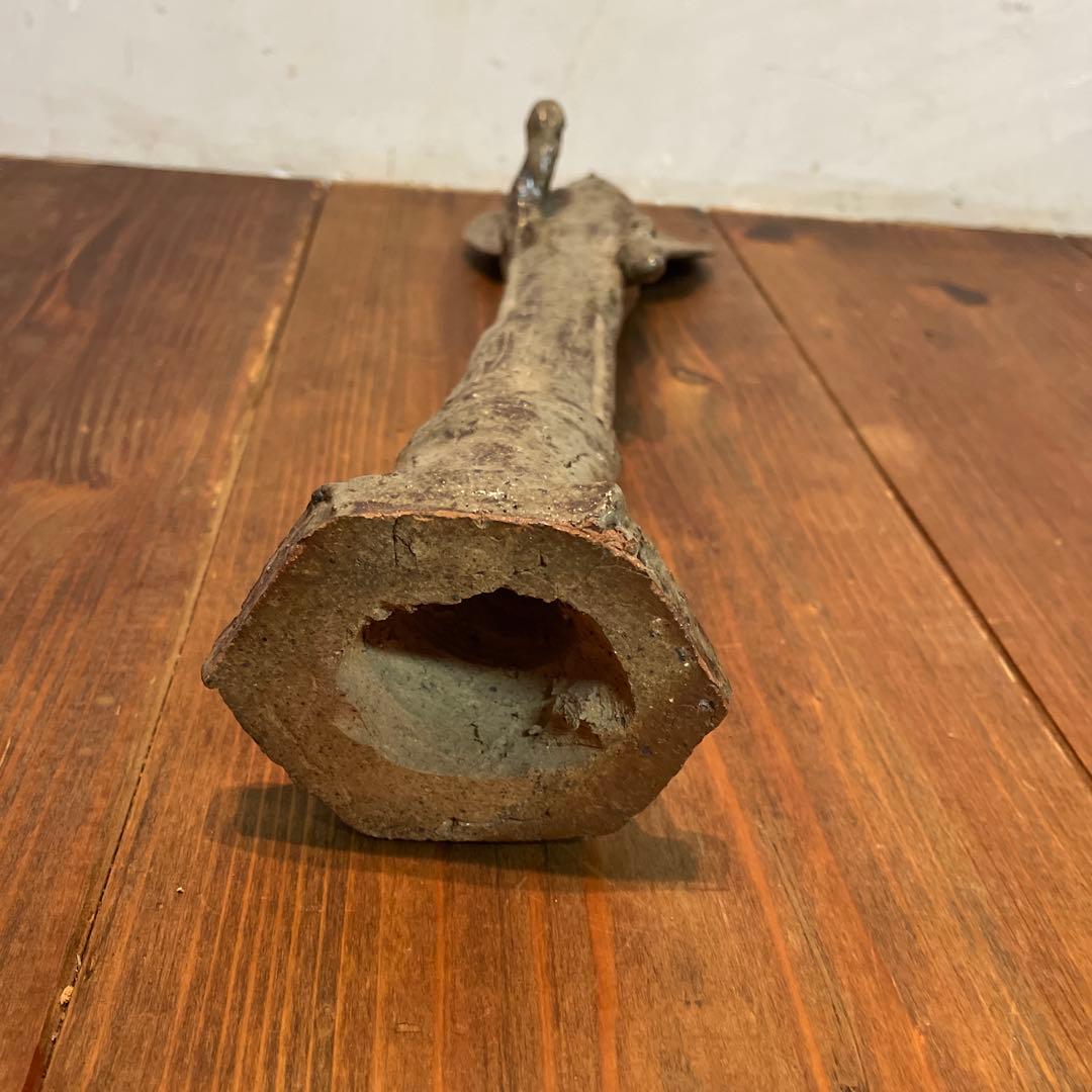 美品　陶芸　聖観音像　聖観世音菩薩　焼物　立像