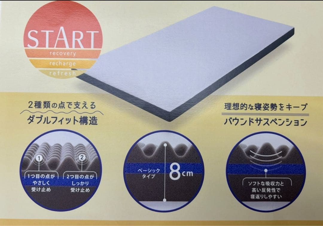 定価6万円　新品　西川 START マットレス(3層)丸巻き(シングル)送料込