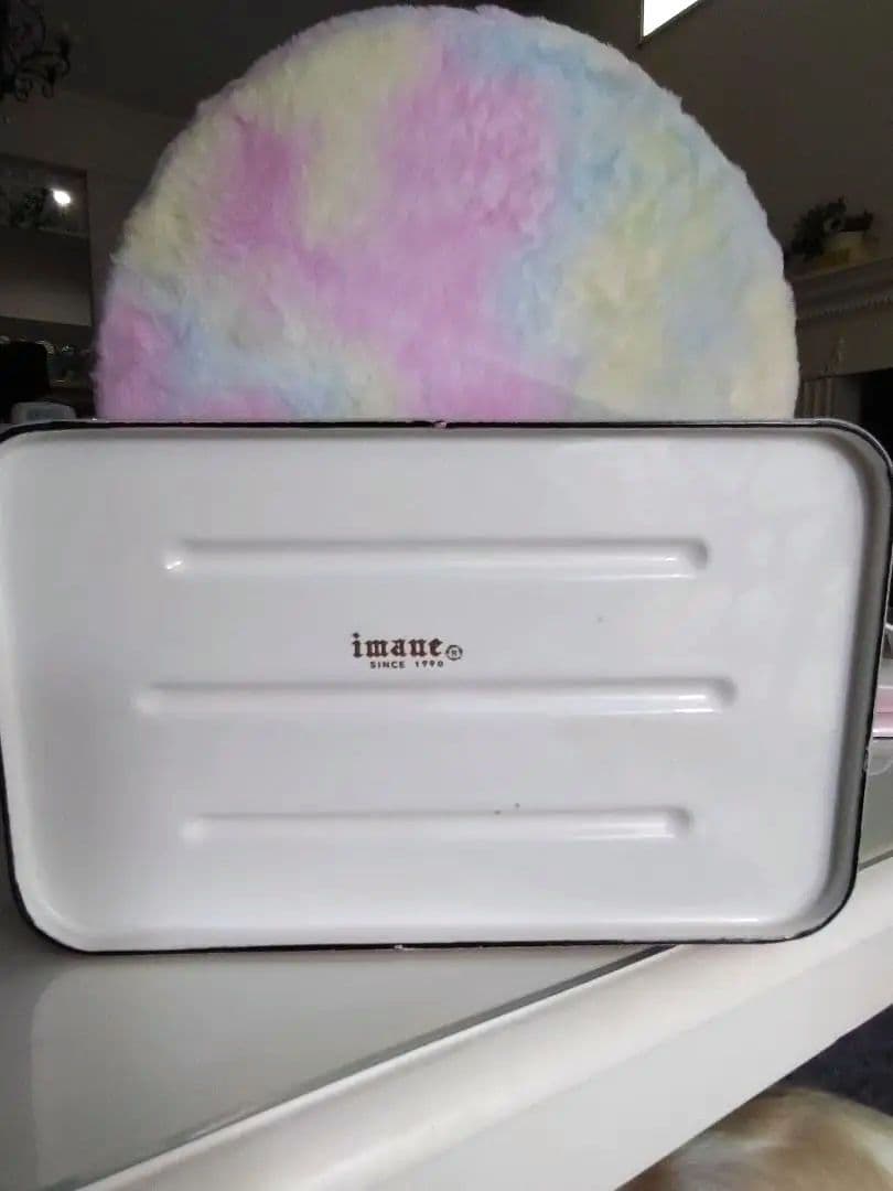 美品 イマン imane プリンセスローズ ミディ ホーロー 缶