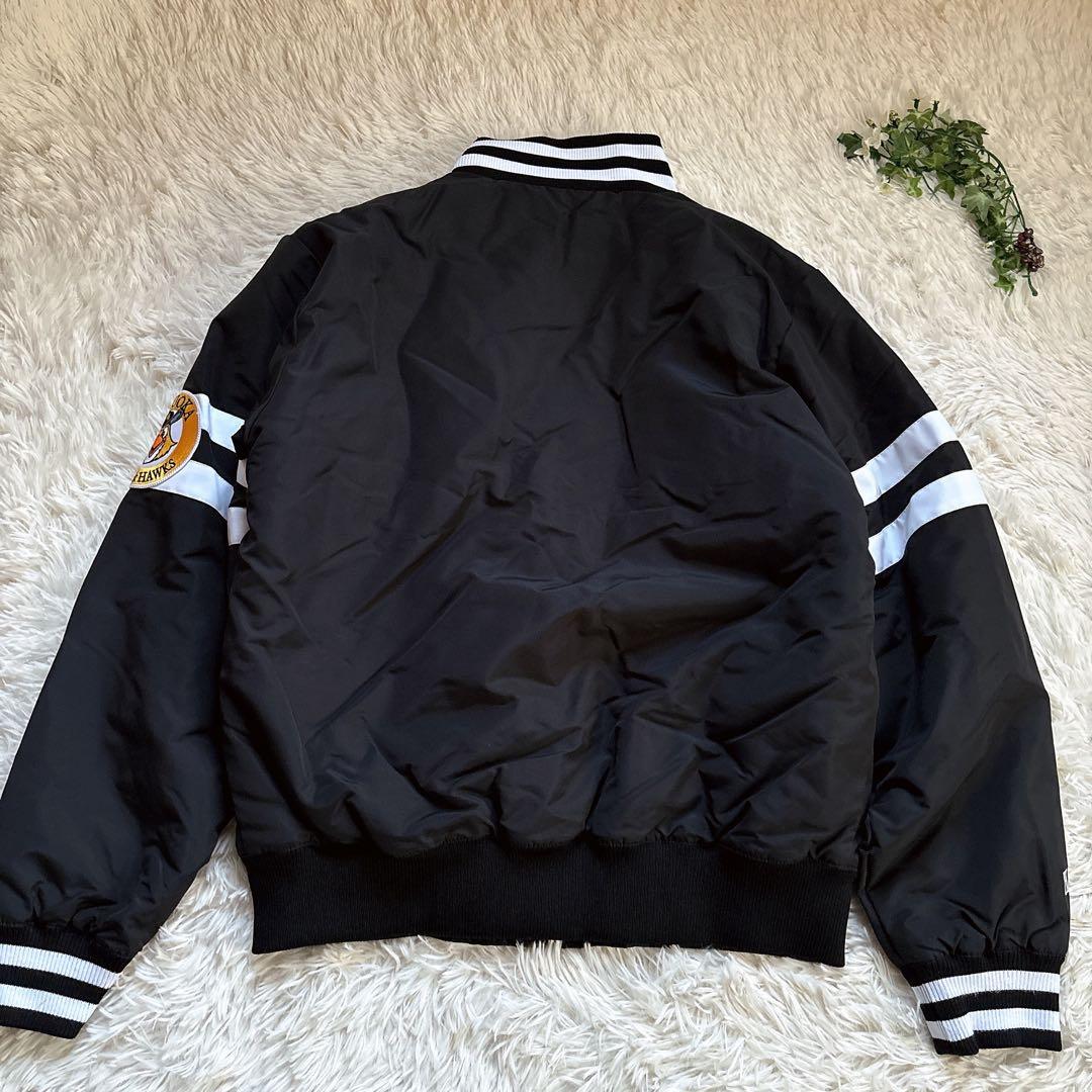 美品福岡ソフトバンクホークススタジャンマジェスティックサイズ Lジャンパー