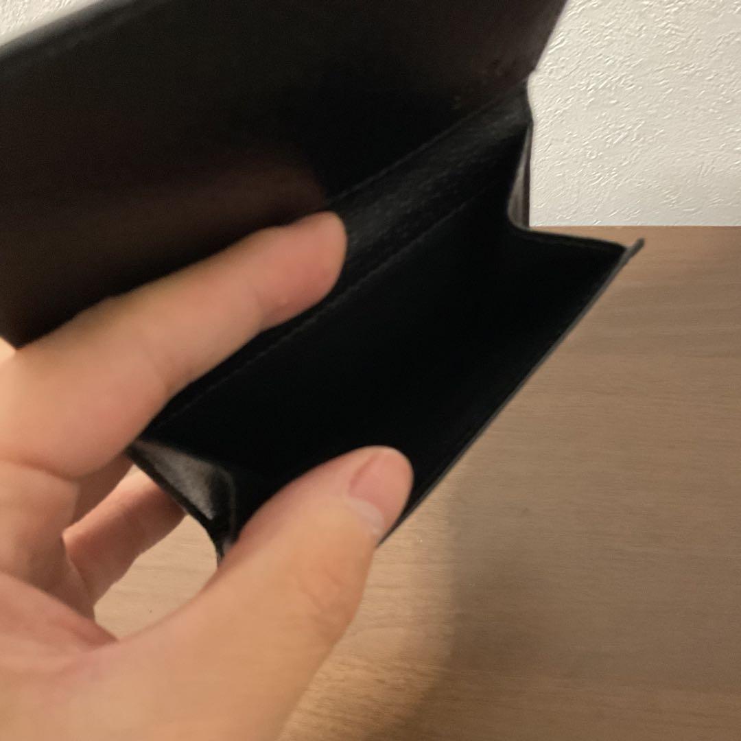 ☆開店セール☆ 使用数日 美品 グッチ レザー×ジャガード ロゴ 名刺入れ